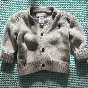 Ralph Lauren Cream Baby Cardigan (Infant)